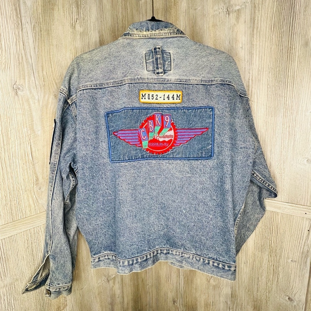 Code Bleu Vintage Denim Patch Jacket - image 7